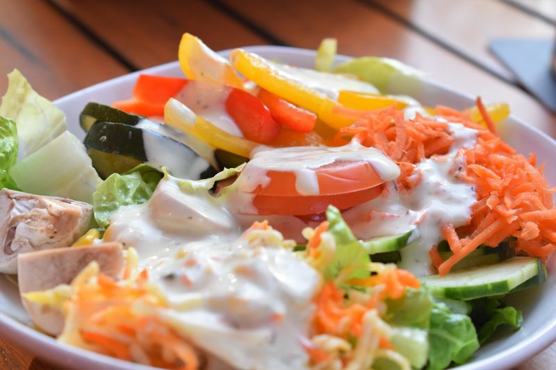 Costa Vida Fresh Garden Salad with mixed greens and house dressing