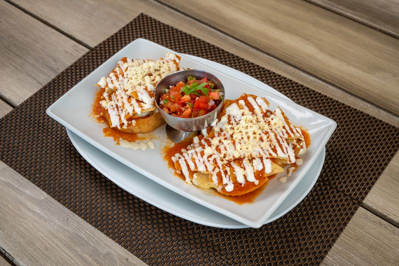 Costa Vida refried beans with cotija cheese topping